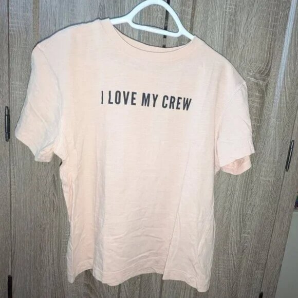 *3 FOR $9* H&M I Love My Crew Family Graphic Print Solid Slub T-shirt Top Shirt - Picture 1 of 2